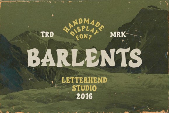 Barlents: A Vintage Display Font with Modern Impact