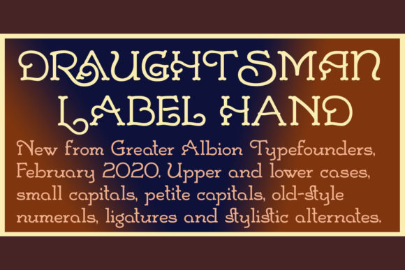 Draughtsman Label Hand: A Vintage Display Font for Authentic Design